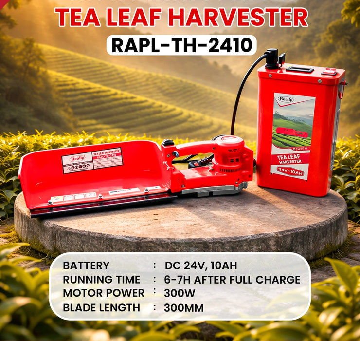 Cordless Tea Harvester | 24V Cordless Grass, Hedge Cutter 10 AH, With 30 cm Blade