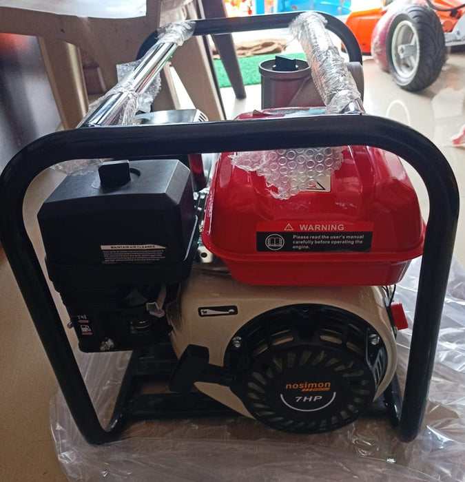 Water pump powered by 6.5hp petrol engine