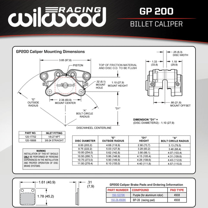 Wilwood GP200 Caliper