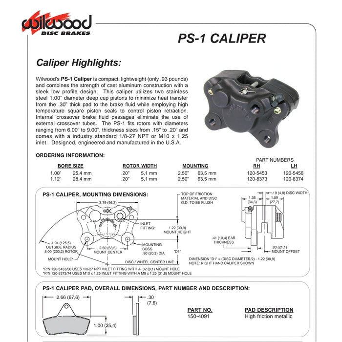 Wilwood PS1 Caliper
